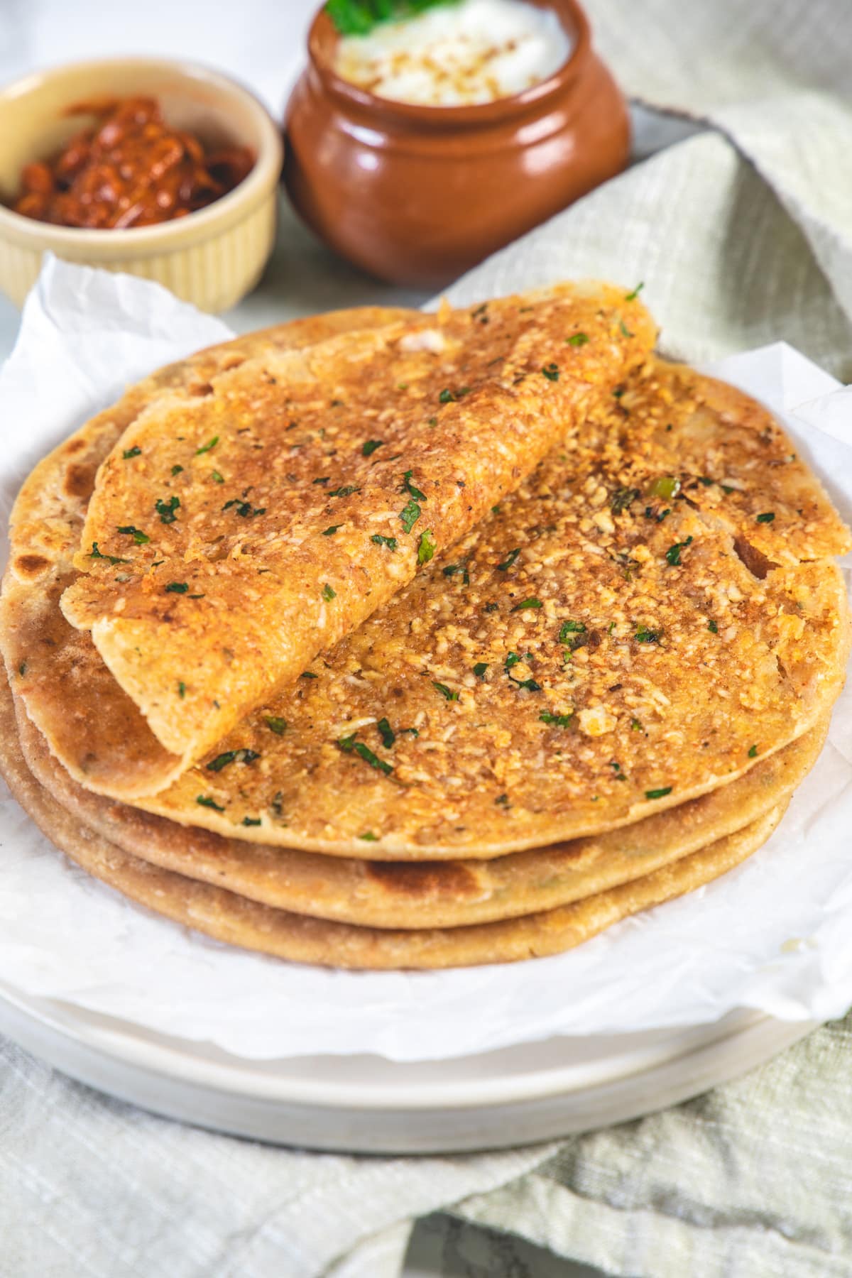 Paneer Pyaz Parantha
